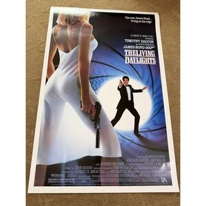 James Bond 007 The Living Daylights 1987 Movie Poster Timothy Dalton Original UA